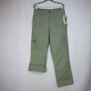 Khakis & Co Women's Adjustable Length Pants Soft Sage Size 10 NWT